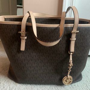 Michael Kors MK Zippered Tote Bag